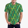 thumbnail image 2 of Balery Pineapples1 Printed Men’s Short Sleeve Polo Shirt, Midweight Men's Shirt,Golf Polo shirts -Small, 2 of 8