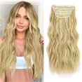 thumbnail image 2 of LHWEN Long Curly Hair Wig with Water Ripple Design for Increased Volume 50cm High Temperature Wire Clip for Easy Attachment Versatile Styling for Long and Short Looks Natural and Full Appearance, 2 of 9