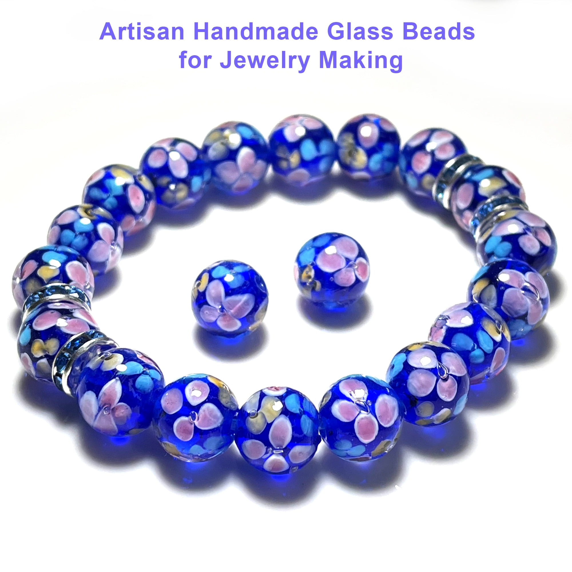 115pcs Crystal Beads With 4mm Glass Beads, Faceted Abacus Ceramic Spacers,  For Jewelry Making, Diy Craft, Necklace, Earrings, Bracelet (royal Blue)