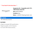 thumbnail image 2 of Suspension Kit - Compatible with 1978 - 1980 Pontiac Grand Am 1979, 2 of 2