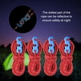 thumbnail image 5 of Juego De 4 Uds. De Cuerdas Reflectantes Para Tienda De Campaña, Cuerdas De Viento Para Exteriores Con Hebilla De Anillo En S, Gancho Para Camping, Senderismo, Dosel, Refugio Para Actividades(rojo), 5 of 5