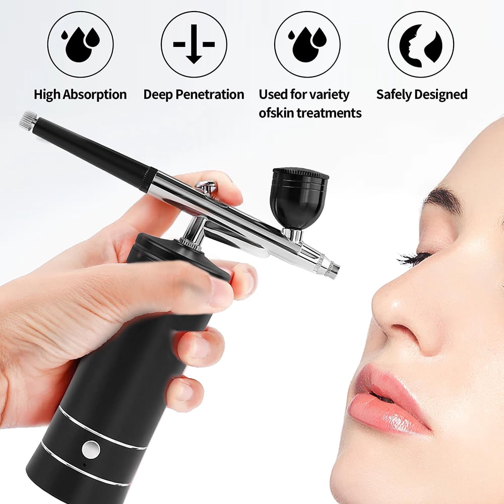 Jercoda 22pcs Airbrush Kit with Compressor for Painting, Portable Air Brush Set, Multi-Function Handheld Airbrushes for Nail Design Tattoo Cake Decoration Art Craft