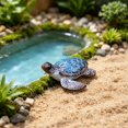 thumbnail image 2 of Realistic Resin Sea Turtle Figurine, Hand Painted Mini Tortoise Statue For Garden Aquarium And Fish Tank Decor, Cute Ocean Animal Ornament For Home Desktop Display, Blue (Multicolor, 7.6*6.5*3CM), 2 of 4