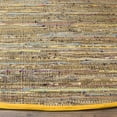 thumbnail image 3 of SAFAVIEH Rag Candis Striped Cotton Area Rug, Yellow/Multi, 6' x 6' Round, 3 of 7