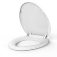 thumbnail image 6 of Durable Round Toilet Seat with Slow Soft Close - Easy to Install and Clean, Never Loosens - White, Fits Most Round Toilets, 6 of 7