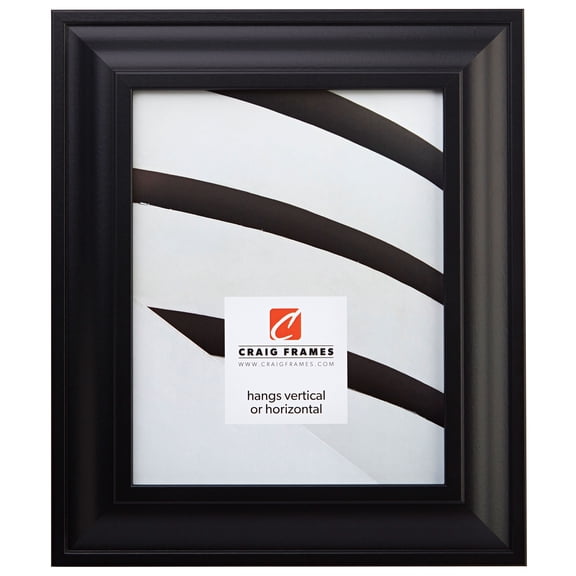 Craig Frames Contemporary Upscale, 4 x 6 inch Picture Frame, Traditional Black
