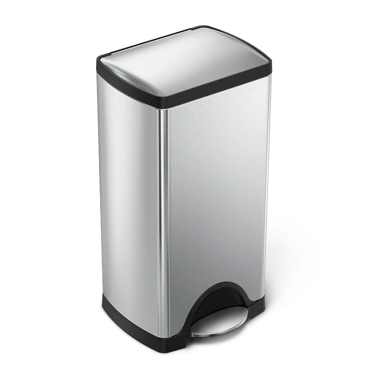 simplehuman 30L/8 Gallon Pedal Opener, Top Foot Opening Stainless
