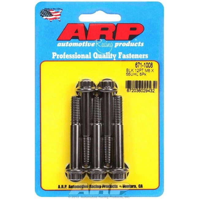 ARP Bolt Kit - 12pt (5) 8mm x 1.25 x 55mm ARP Bolt Kit - 12pt (5) 8mm x 1.25 x 55mm