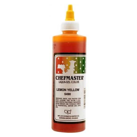 Chefmaster Liqua-Gel Food Color 10.5-Ounce Lemon Yellow [labeling may vary]
