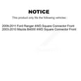 thumbnail image 2 of Transit Auto Front Hub Bearing Assembly Suspension Lower Ball Joint & Sway Bar Stabilizer Link Kit for Car Ford Ranger Mazda B4000 Square Connector 4WD - Left Right Side (Driver Passenger) K7T-109266, 2 of 11