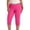 Hot Pink, variant on NinXxx Women's High Waist Stretch Cropped Pants with Rhinestone Design Red XL