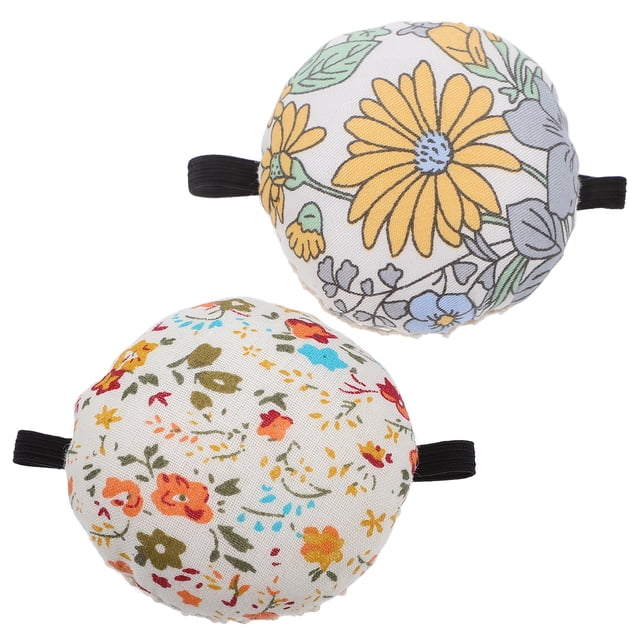 MasteelfCA 2pcs Pin Cushion Wrist Pin Cushions Wearable Needle Pincushions Sewing Tools for Sewing Tailor Cloth Ruler(Random Style)