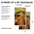 thumbnail image 2 of Deep Fried Cheese Curds (2-Pack) 24 Inch x 36 Inch Vinyl Decals | Sign Insert Peel & Stick Decals Stickers Window Signs | Snack Favorites, State Fair Treats, Freshly Made | Made in USA, 2 of 3