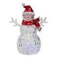 thumbnail image 2 of Northlight 8.5" LED Lighted Snowman with Santa Hat Christmas Decoration, 2 of 6