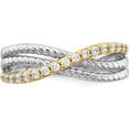 thumbnail image 4 of Gold 14K Two-tone Lab Grown Diamond Twist Ring - Ring Size 7.0, 4 of 7