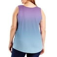 thumbnail image 4 of HADST Tank Top for Women Gradient Color Plus Size Crew Neck Sleeveless Dressy Summer Lightweight Casual Camisole L-5XL, 4 of 6