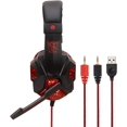 thumbnail image 1 of Auriculares inalámbricos, auriculares multifuncionales con cable y supraaurales iluminados para juegos con auriculares con punta blanda, 1 of 2