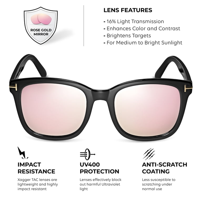 Xagger Square Polarized Mirrored Sunglasses for Women UV  display picture 1