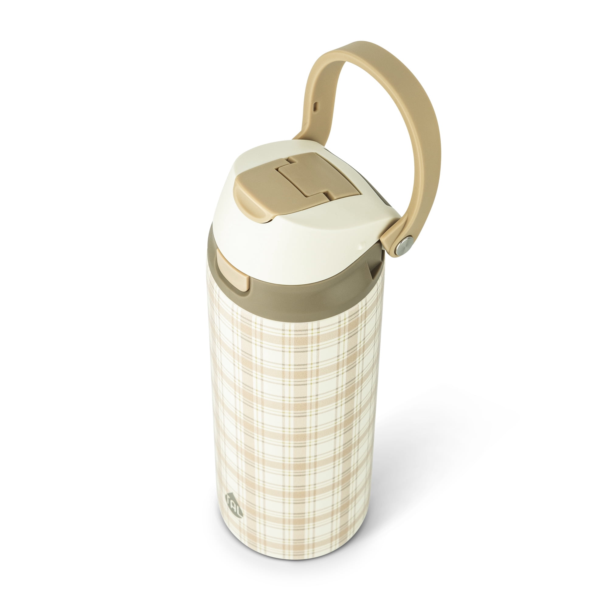 TAL 24oz Stainless Steel 2-in-1 Water Bottle with Straw and Chug Lid, Plaid