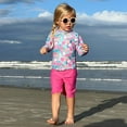 thumbnail image 2 of green sprouts Long Sleeve Zip Rashguard Shirt-Light Pink Large Blossoms-3T, 2 of 3