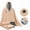 Beige, variant on Hooded USB Heated Shawl Wrap, Wearable Heating Blanket Poncho with Hood, 3 Heat Settings Zip Front Warm Cape for Women Winter Home Office