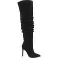 thumbnail image 2 of Women's Over The Knee Boots Slouchy High Heel Boot Pointed Toe Stiletto Thigh High Boots, 2 of 6