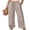 Beige, variant on Womens Casual Wide Leg Pants Elastic Waist Drawstring Lightweight Flowy Beach Palazzo Pants with Pockets