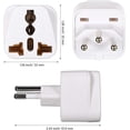 thumbnail image 4 of Bearachild Adaptador de viaje confiable de 4 piezas/juego para necesidades de energía en cualquier lugar. Adaptador de enchufe. Toma de Electrónica miscelánea, 4 of 5