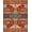 Red, Pattern 7, variant on ODIKA 4' x 6' Machine Washable Non-Slip Area Rug, Tribal Fish High Traffic Rug, Blue, 2718