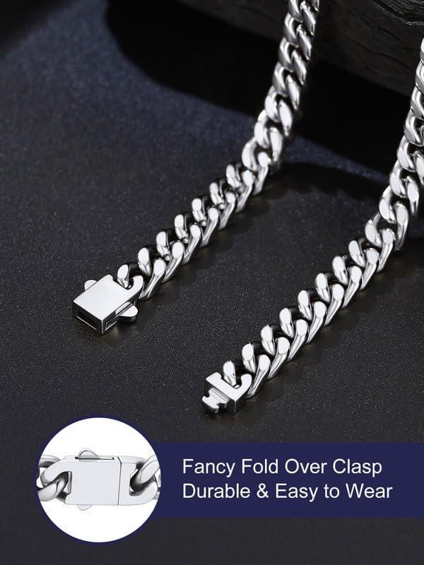 Bandmax 7mm Stainless Steel Cuban Link Chain Necklace photo 4