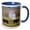 Blue/White, variant on 3drose, Yellowstone Np, Bison Herd - Us51 Csl0005 - Charles Sleicher, 11oz Two-tone Yellow Mug