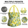 thumbnail image 3 of Lemon Drawstring Lunch Bag Women - Drawstring Lunch Bag Insulated for Work Office - Stain-Resistant Large Lunchbags for Women with Multi-Pockets, 3 of 6