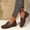 Brown, variant on Women's Woven Loafers Comfortable All-Match Flat Shoes Slip on Casual Walking Shoes Fashion Braided Dress Shoes for Work Daily Brown 8.5(41)