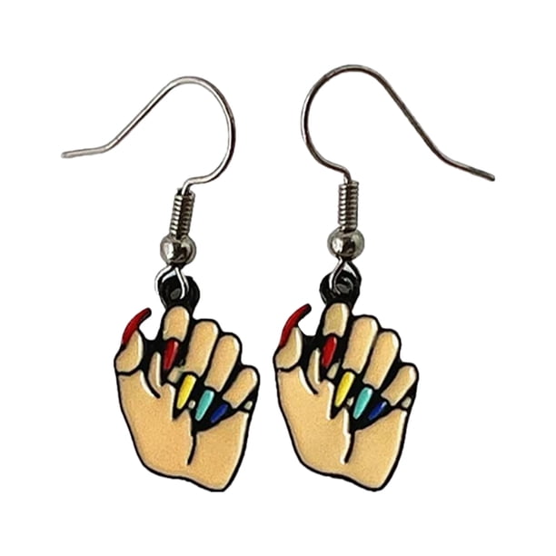 Diversión acríacrí— aretes creativos aretes miércoles regalo de vacaciones de las mujeres