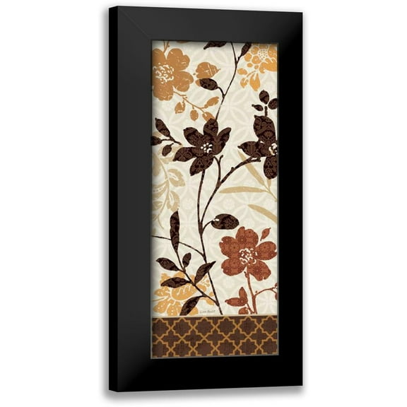 Audit, Lisa 8x14 Black Modern Framed Museum Art Print Titled - Botanical Touch Panel I