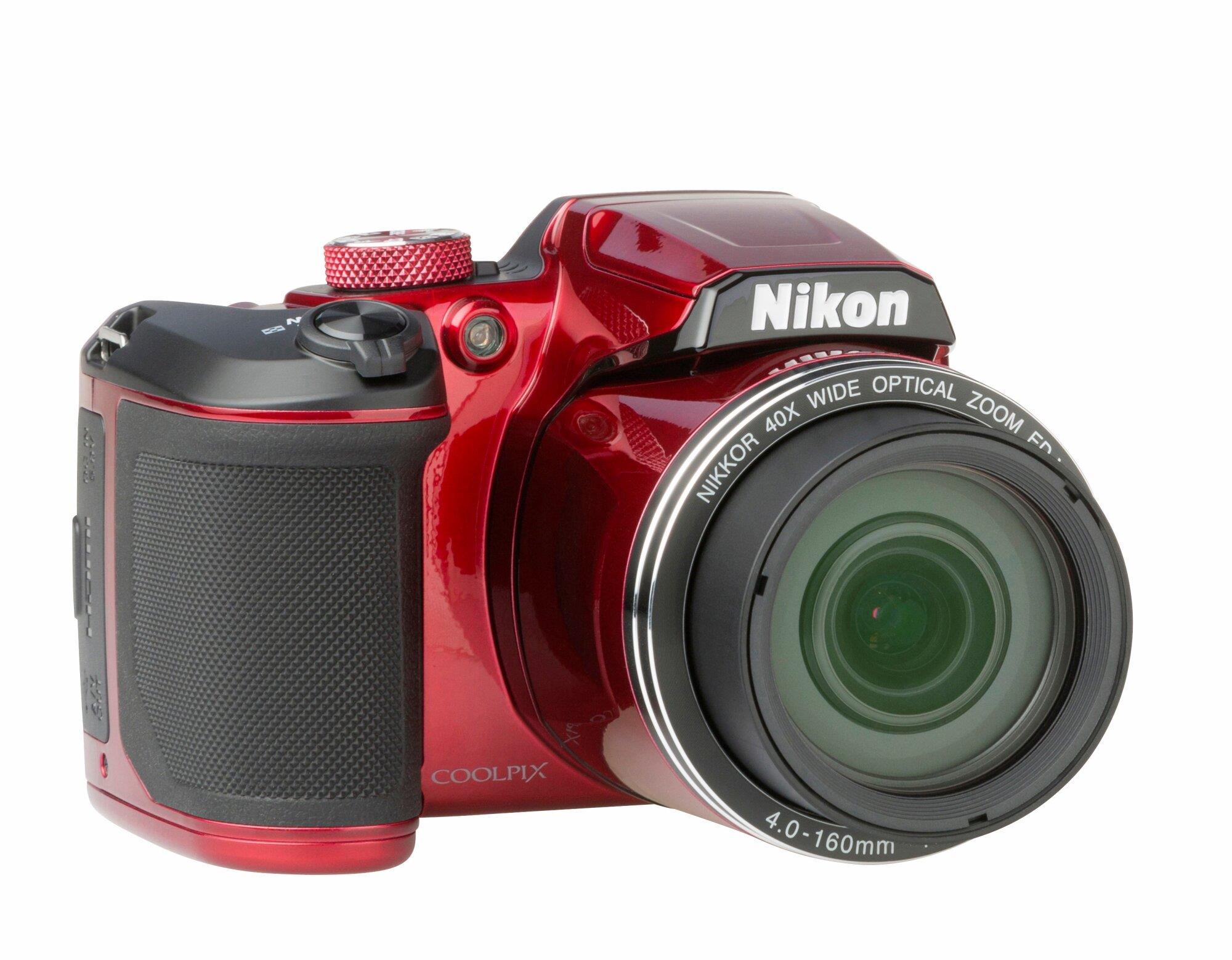 Nikon COOLPIX B500 RED Camera 40x Optical Zoom + Flash + Case - 16GB Kit Bundle - image 2 of 5