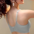 thumbnail image 4 of Alun Seamless Push up Bras for Women Wireless No Underwire Comfort Breathable Casual Ribbing Bra Side Support Light Padding Adding Volume Simple Stylish Bralette Grey M, 4 of 8