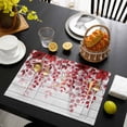 thumbnail image 3 of Red Eucalyptus Leaves Placemats Set of 6, Summer Botanical Weeping Wooden Placemats for Dining Table, Place Mats for Kitchen Tabletop, Waterproof Wipeable Dining Table Mats Set, 3 of 9