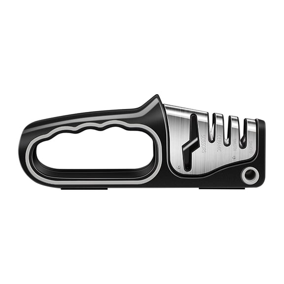 Rkxzt Grinder Manual Knife Sharpener with 3 Ceramic Carbide Discs Sharpening Stones for Kitchen Knives Kitchen Supplies|Metal