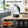 thumbnail image 4 of Willz Electric Glass 1.7L 1500W Kettle with Heat Resistant Handle and Quick Boil Technology in Black, 4 of 6