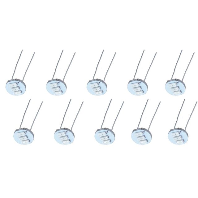 Cciyu Paquete de 10 mini bombillas blancas de 4,7 mm-12 V para coche, indicador de grupo, velocímetro, retroiluminación, iluminación de repuesto para GM GMC