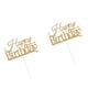 thumbnail image 3 of FELTECHELECTR 10 adornos para tartas de feliz cumpleaños, decoración para tartas, suministros para fiestas (dorados), 3 of 7