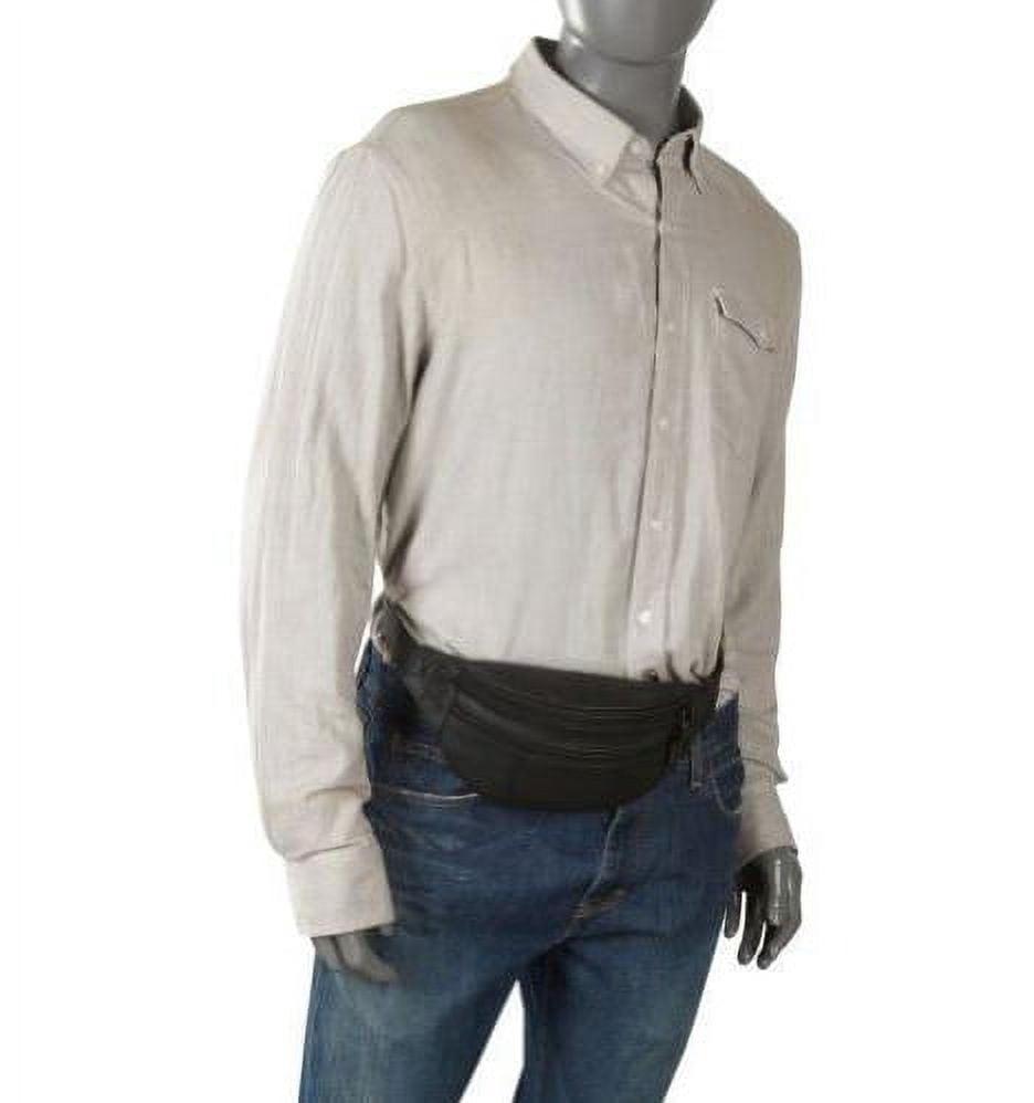 AmeriLeather Top-grain Cowhide Leather Fanny Pack with 40-inch Belt
