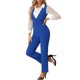 thumbnail image 4 of INSPIRAR CHIC Mono Elegante Sin Mangas con Cinturón y Pierna Recta para Mujeres XS Azul Real, 4 of 6