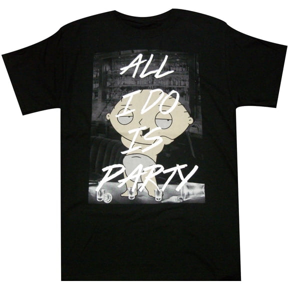 Family Guy Stewie All I Do Is Party T-Shirt, Small