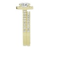 thumbnail image 5 of Unique Moments 1.50 Ctw Lab Grown Oval Halo Diamond Engagement Matching Wedding Ring Set 10K Yellow Gold, 5 of 6