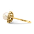 thumbnail image 3 of Solid 14k Yellow Gold 7.5mm Freshwater Cultured Pearl Diamond Ring Band Size 9 (.24 cttw.), 3 of 6