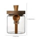 thumbnail image 4 of Fiudx Frasco de Vidrio Hermético con Tapa de Madera, Versátil, Organizador de Cocina, para Té, Café, Especias, Cereales, Snacks y Leche En Polvo, Transparente, 9,5 X 9,0 X 9,0 Cm., 4 of 7