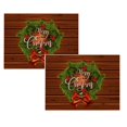thumbnail image 1 of Oleegame 2 Pcs Sets de Table de Noël Rustiques Vintage Lavables, 1 of 4