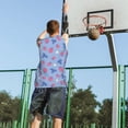 thumbnail image 5 of Sikiie Strawberry And Flowers Basketball Jersey Reversible Men's Mesh Athletic Sports Shirts Training Practice S-4XL3X-Large, 5 of 6